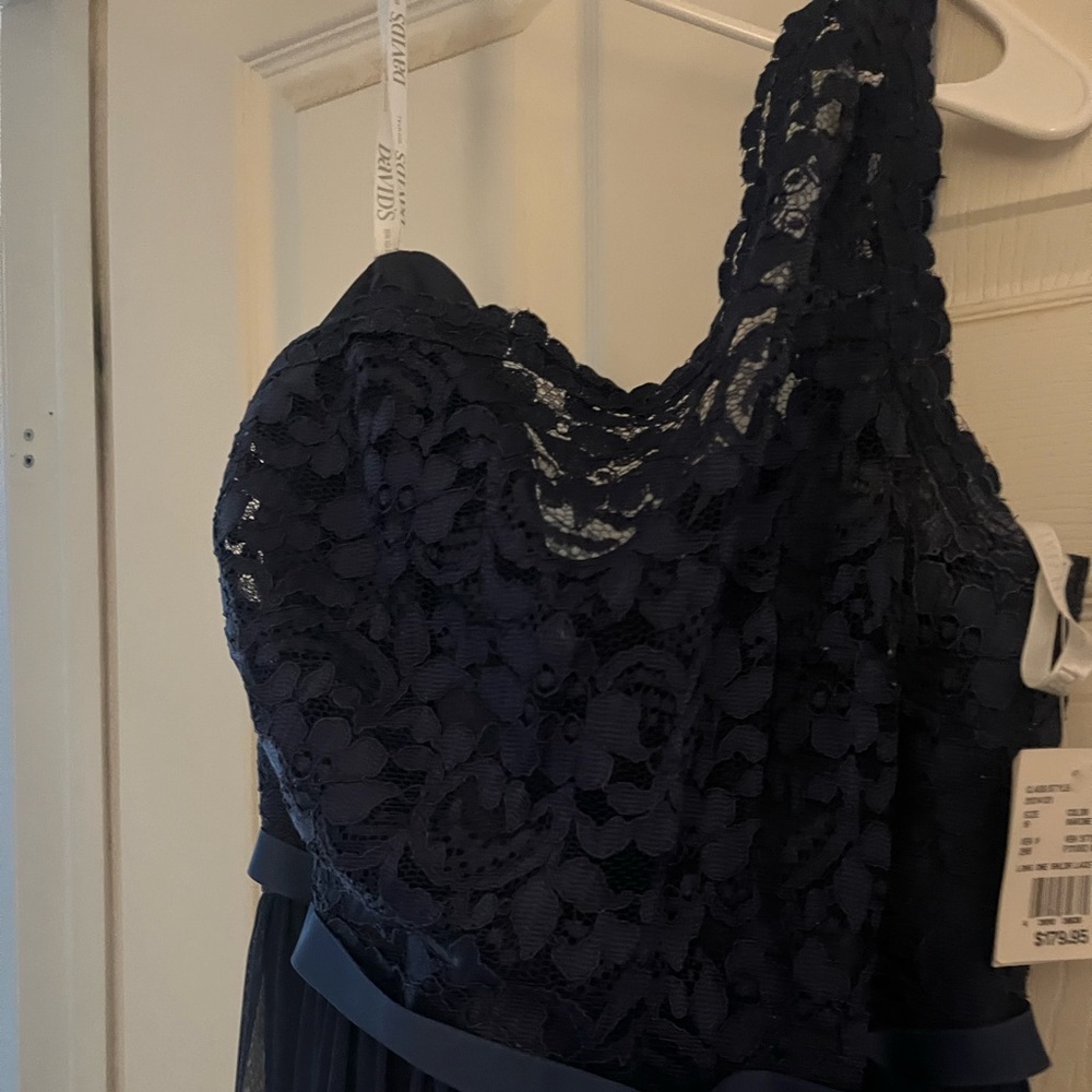 Elegant Navy Lace Dress